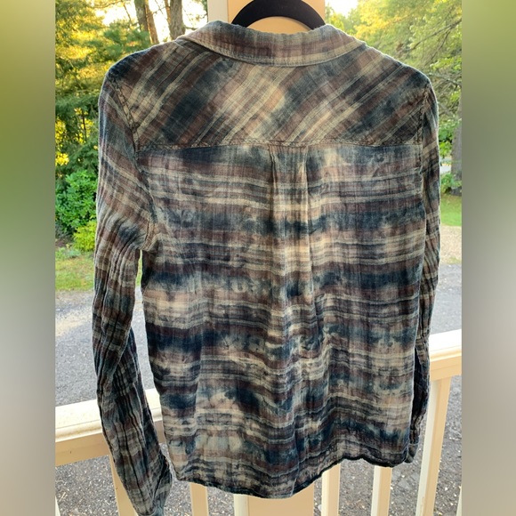 S Bella Dahl Plaid Cozy Crinkle Cotton - like new! Revolve Anthropologie - Picture 4 of 7